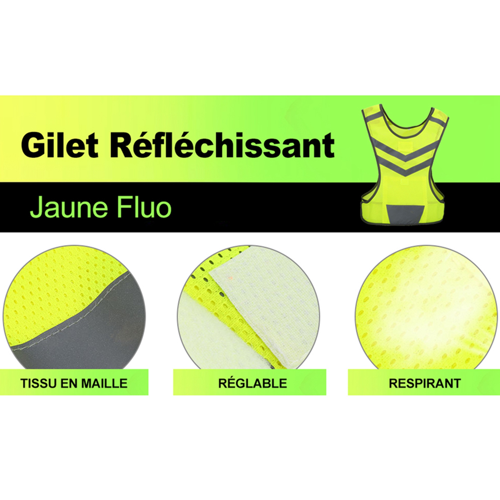High Visibility Adjustable Ref - Mountain Biking Vest ulasan dan harga