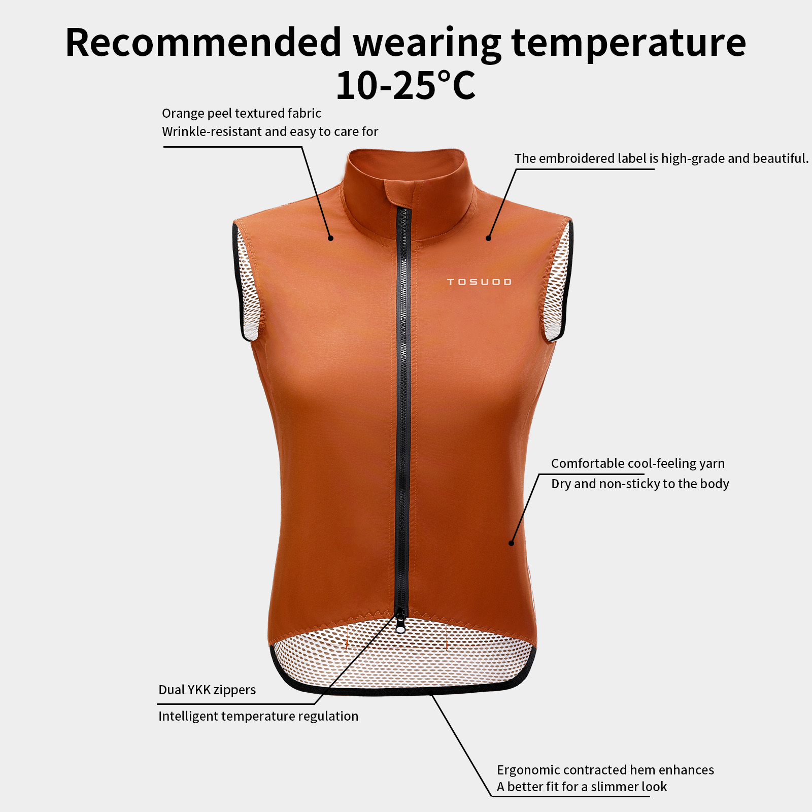 TOSUOD Women Jerseys Windproof - Mountain Biking Vest ulasan dan harga
