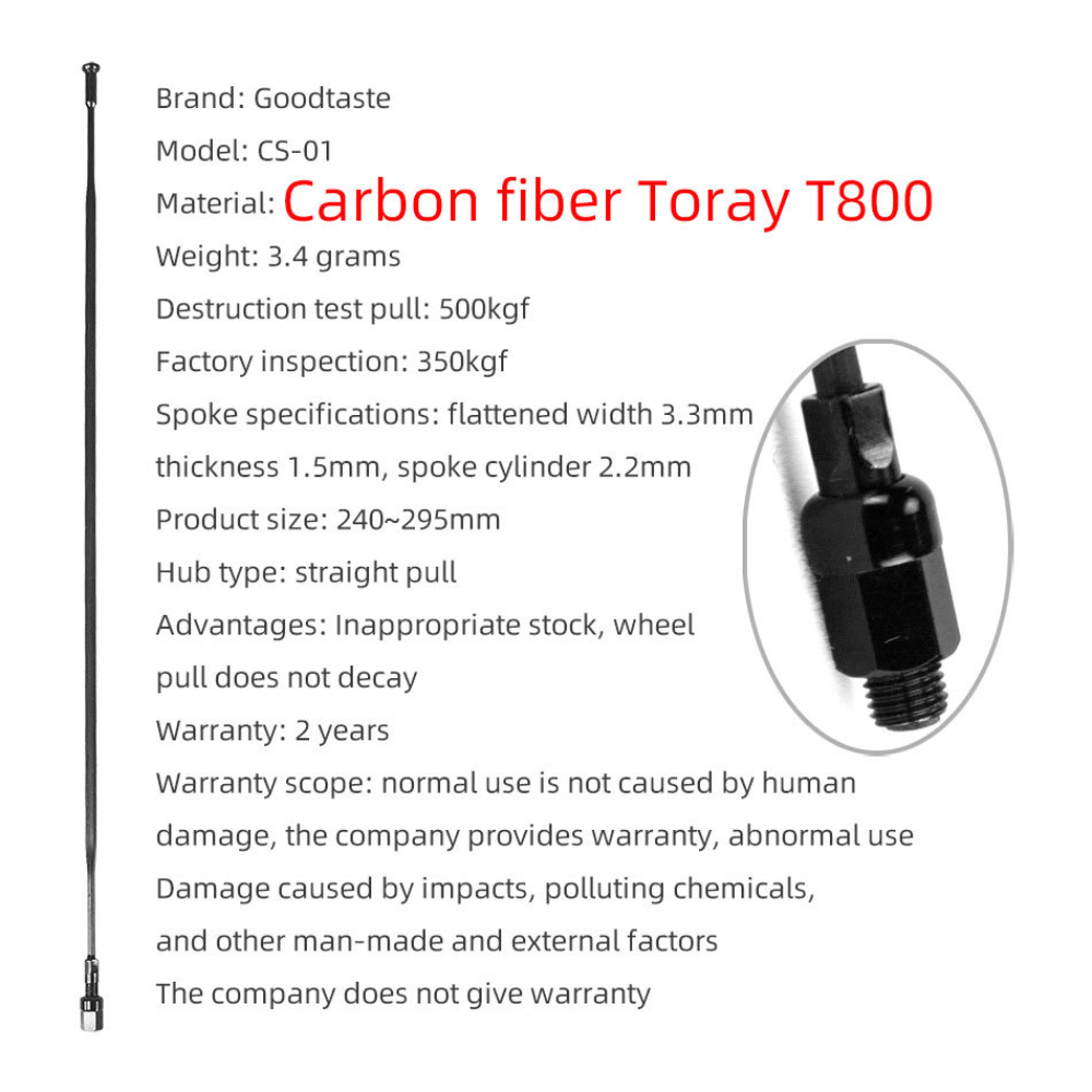 Straight-Pull Spoke Carbon Fib - Spoke Nipple Brass ulasan dan harga