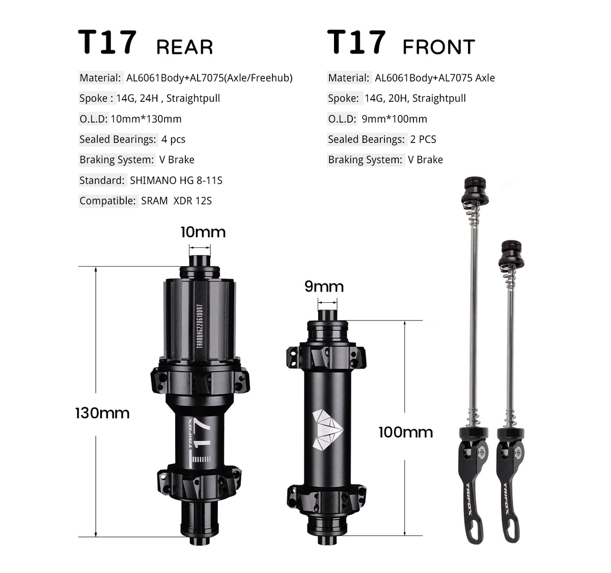 TRIFOX Road Bike Hubs 6 Bearin - Cassette 11 Speed ulasan dan harga